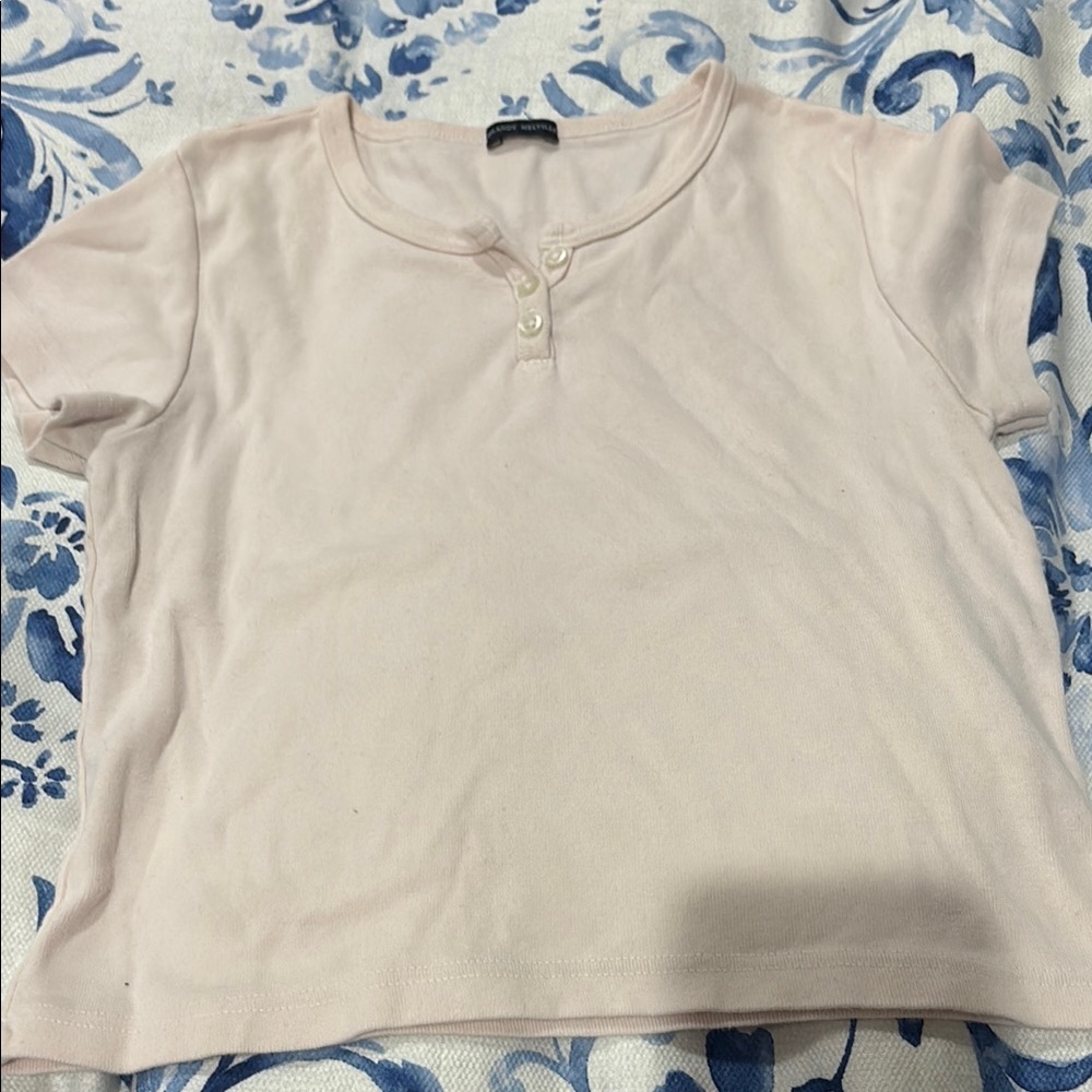 BRANDY Melville Light Pink T-Shirt
